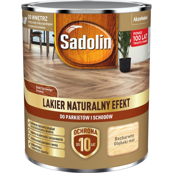 Lakier Naturalny efekt Bezbarwny Głęboki mat 0,7L Sadolin