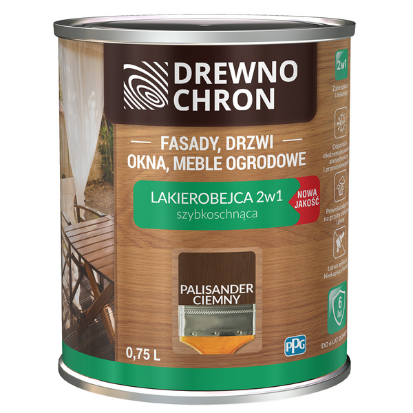 Lakierobejca 2w1 Palisander ciemny 0,75L Drewnochron