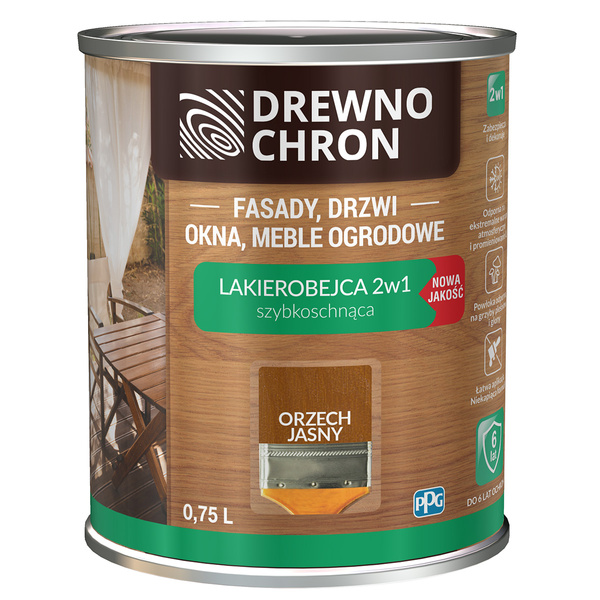 Lakierobejca 2w1 Orzech Jasny 0,75L Drewnochron