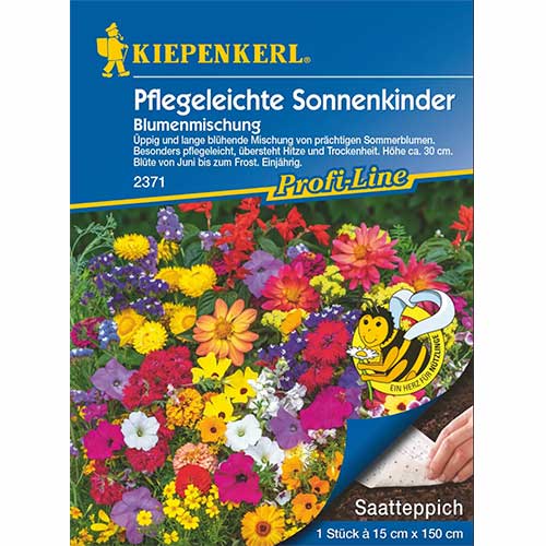 1 szt, Blumenmischung Pflegeleichte Sonnenkinder, Saatteppich - Samen: Ilość w opakowaniu: 1 Stück