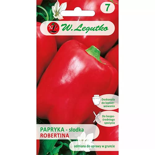 1 szt, Paprika Robertina - Samen: Ilość w opakowaniu: 0.5 g