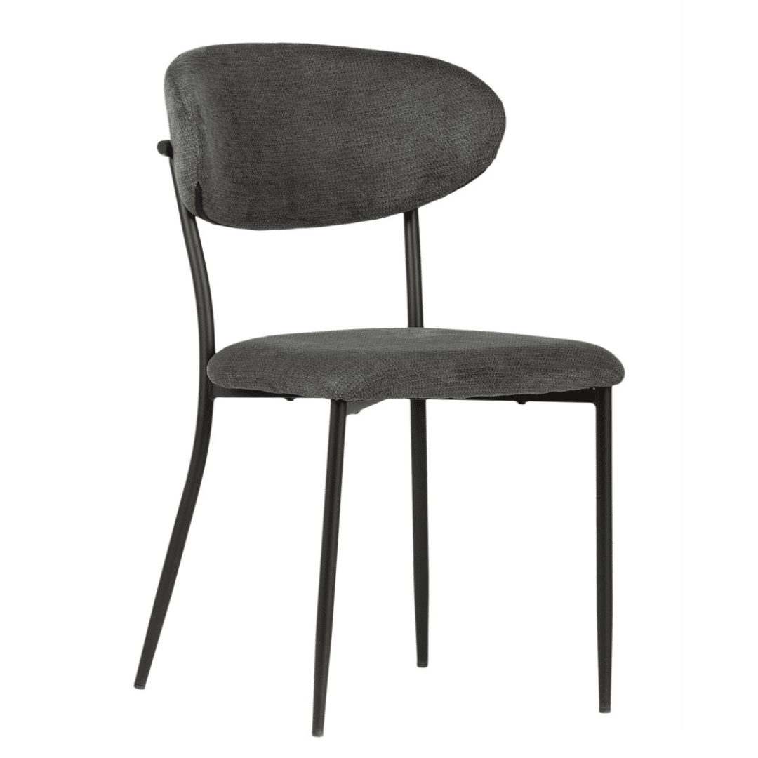 Krzesło kuchenne tapicerowane Fresco - kolor ciemnoszary