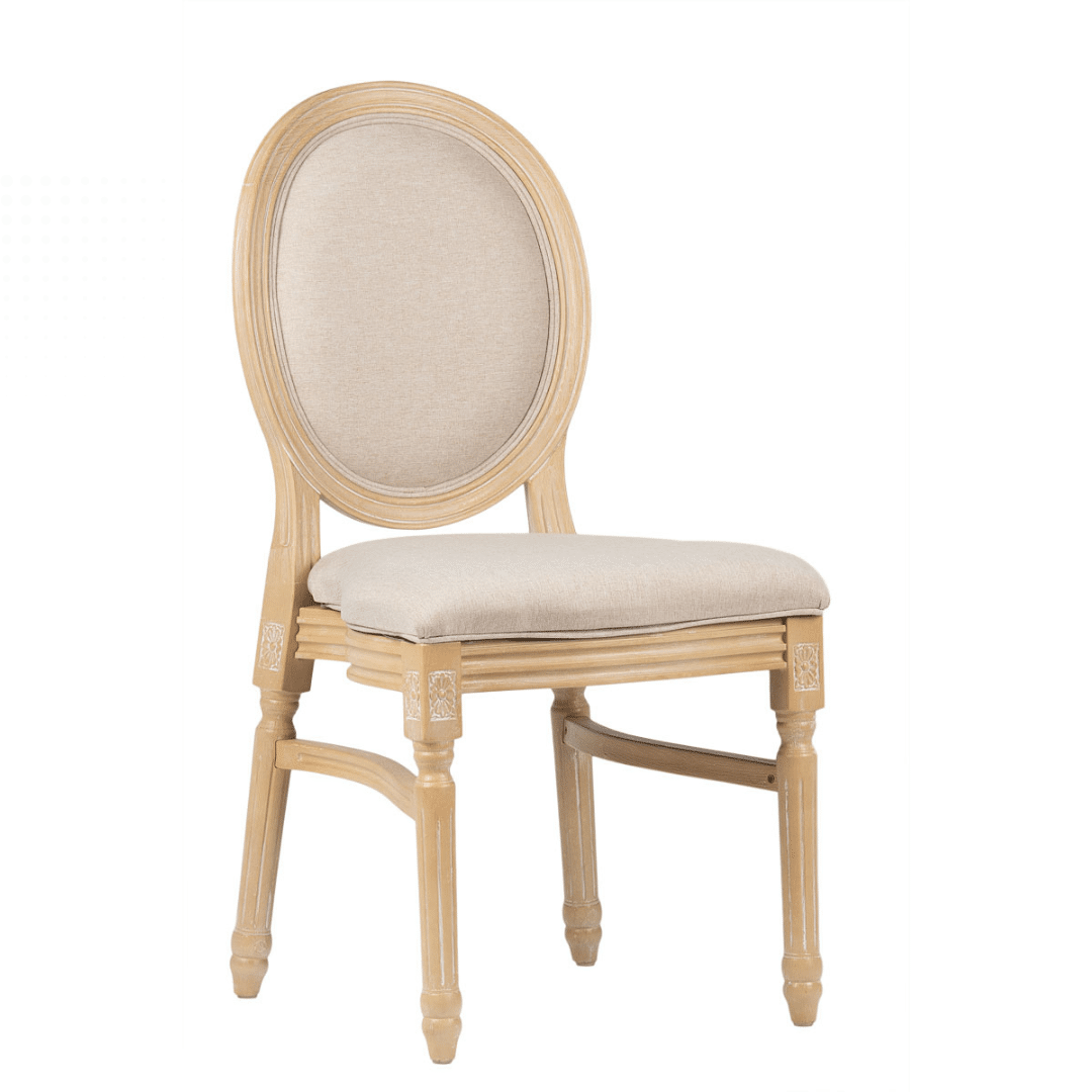 Krzesło bankietowe prowansalskie Louis - kolor jasny naturalny