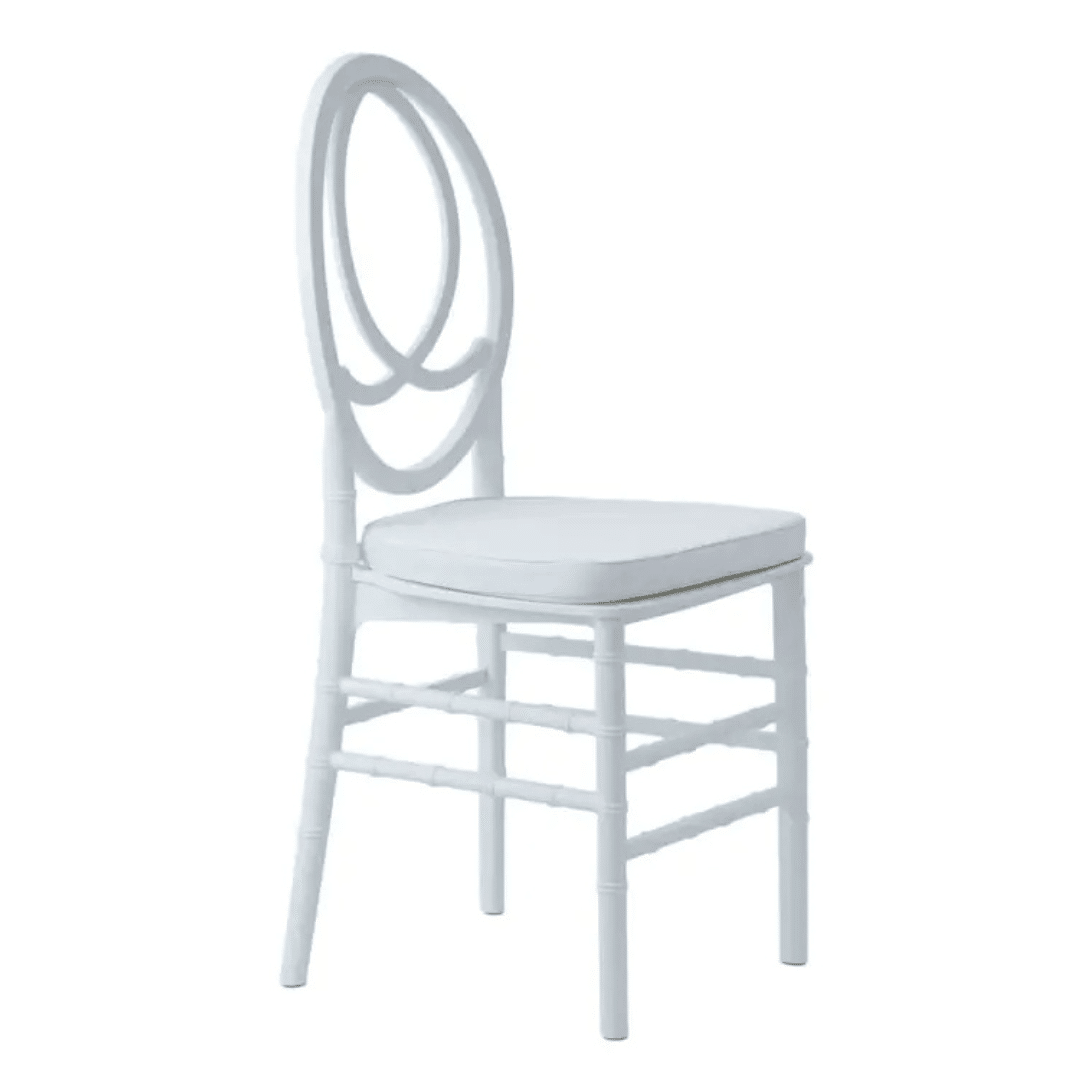 Poduszka do krzesła Chiavari - biała materiałowa