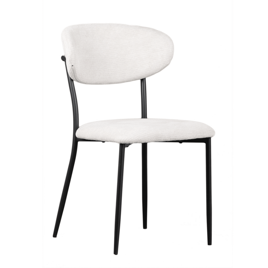 Krzesło kuchenne tapicerowane Fresco - kolor jasny beżowy