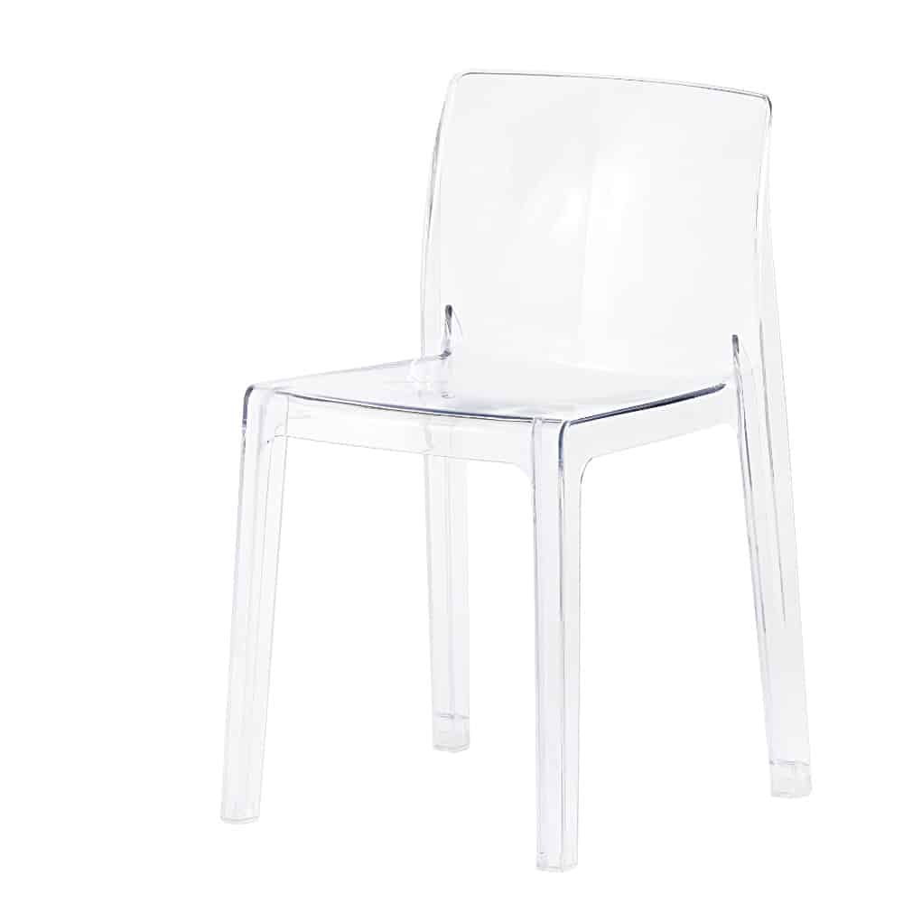 Krzesło konferencyjne biurowe REST - przezroczyste transparentne