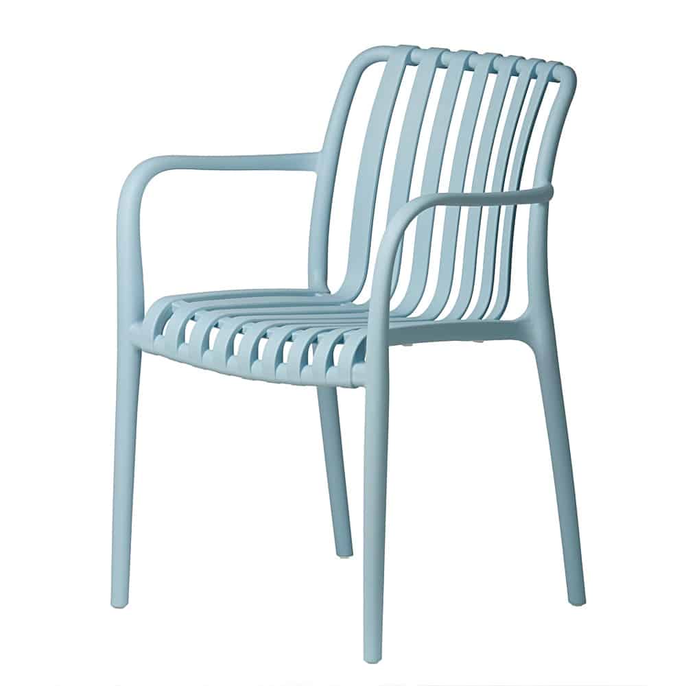 Krzesło ogrodowe ażurowe Aura - niebieskie