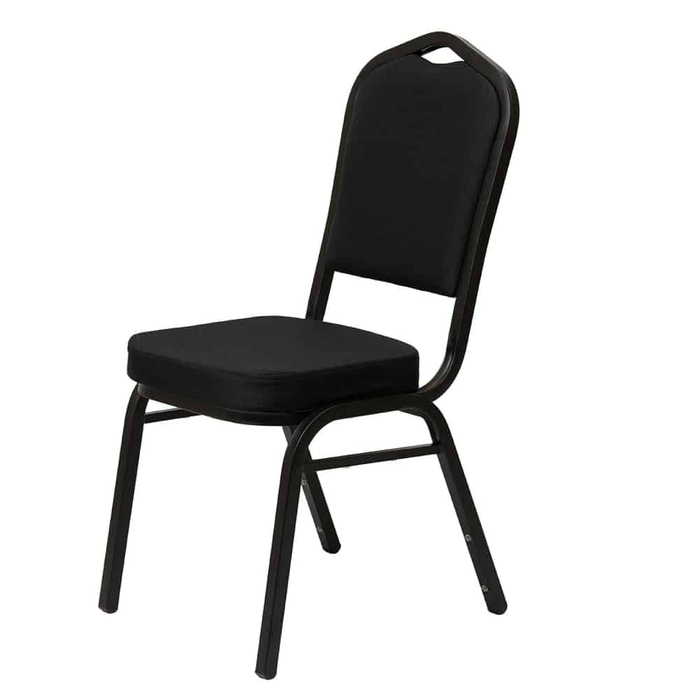 Krzesło bankietowe Luxus Dark 25x25x1.2 czarny gładki