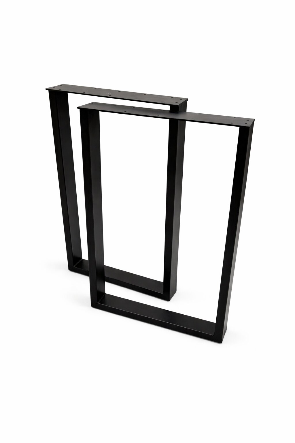 Nogi loftowe czarne do stołu kwadrat - komplet 2 sztuki metalowe