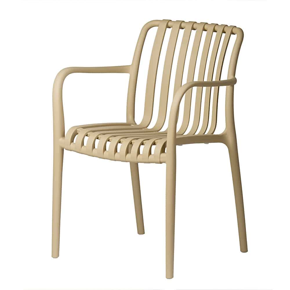 Krzesło ogrodowe ażurowe Aura - beżowe
