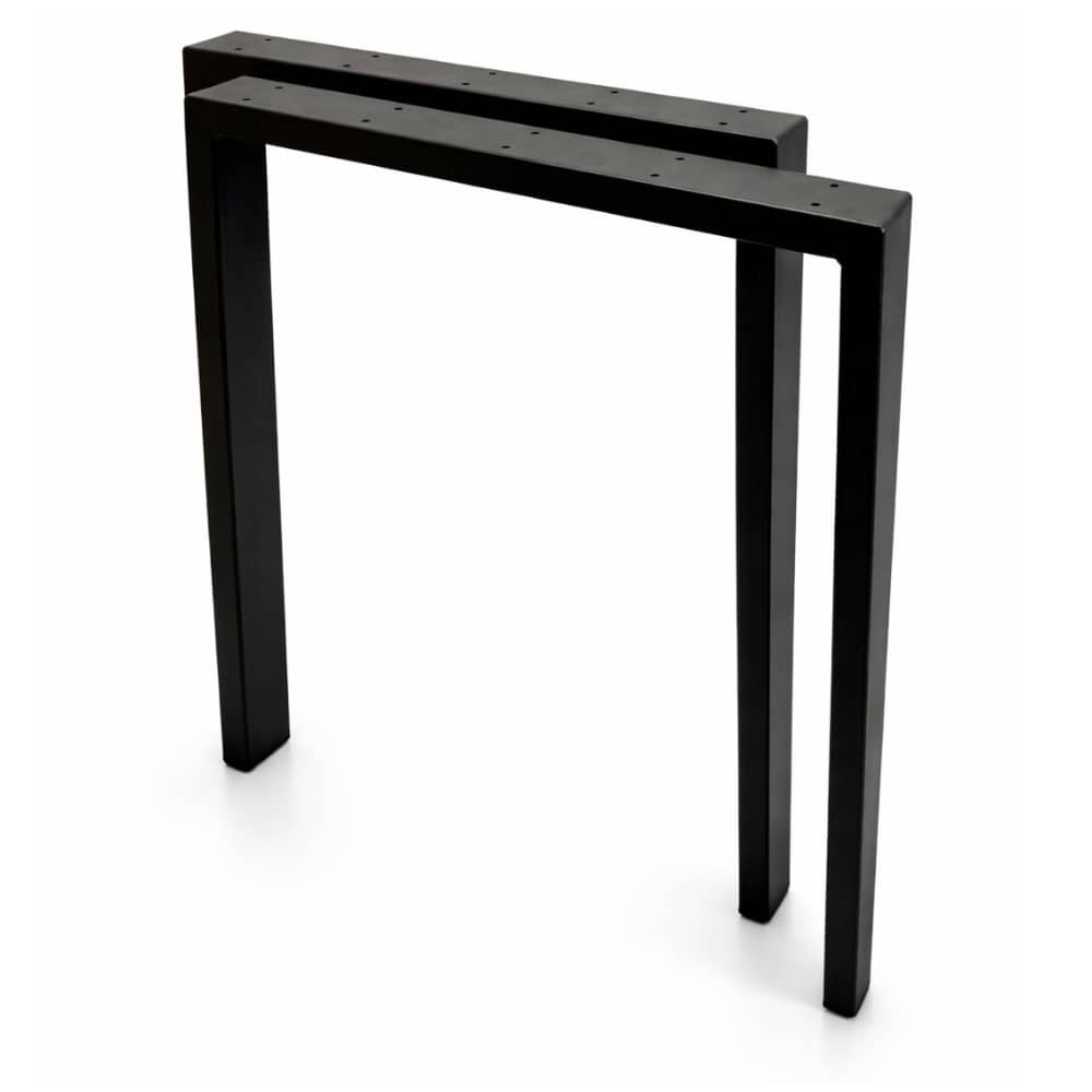 Nogi loftowe czarne do stołu T - komplet 2 sztuki metalowe