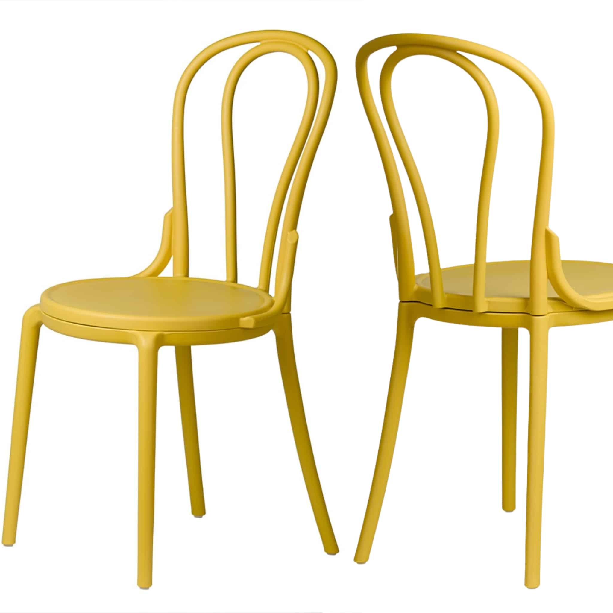 Krzesło kuchenne klasyczne rustykalne Vintage - żółte