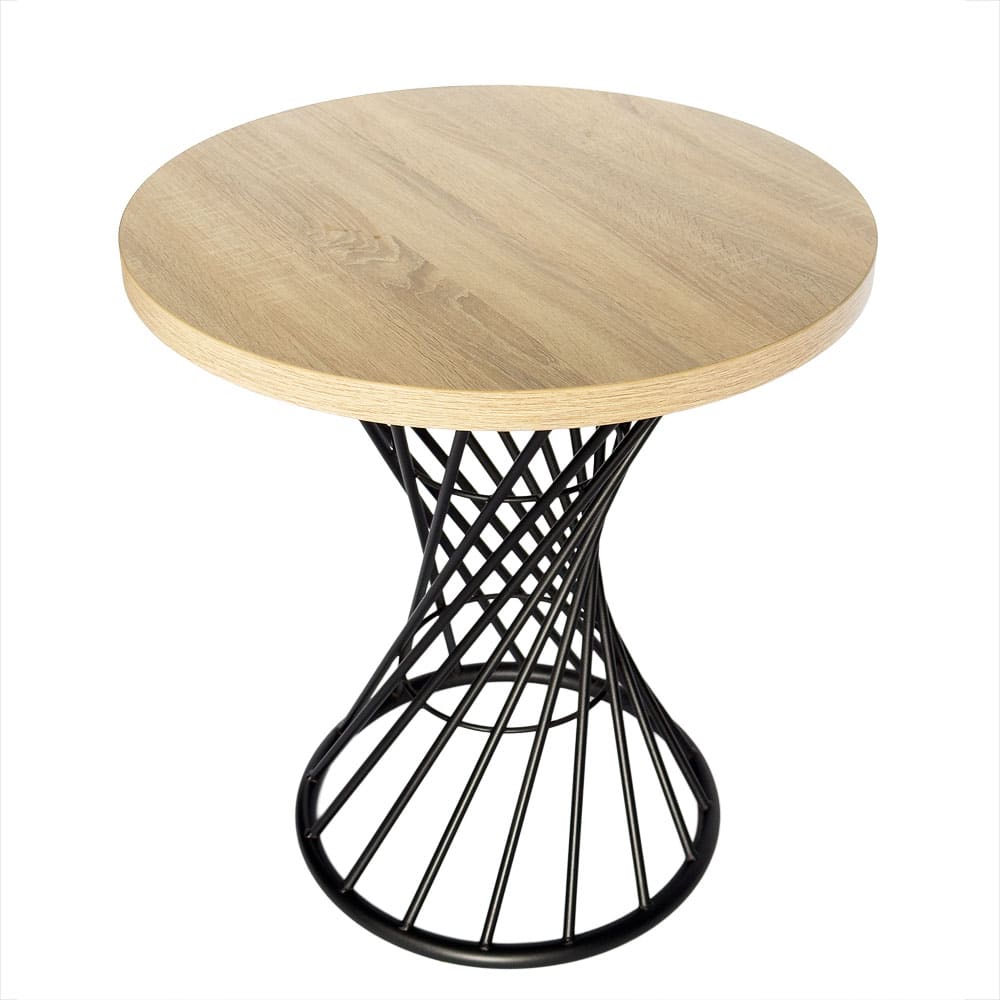 Stolik kawiarniany loftowy okrągły ażurowy fi68cm