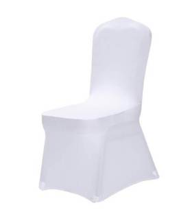 Pokrowiec na krzesło bankietowe kolor biały pełny