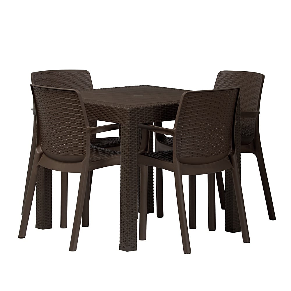 Zestaw mebli ogrodowych Riviera - imitacja rattanu brązowy