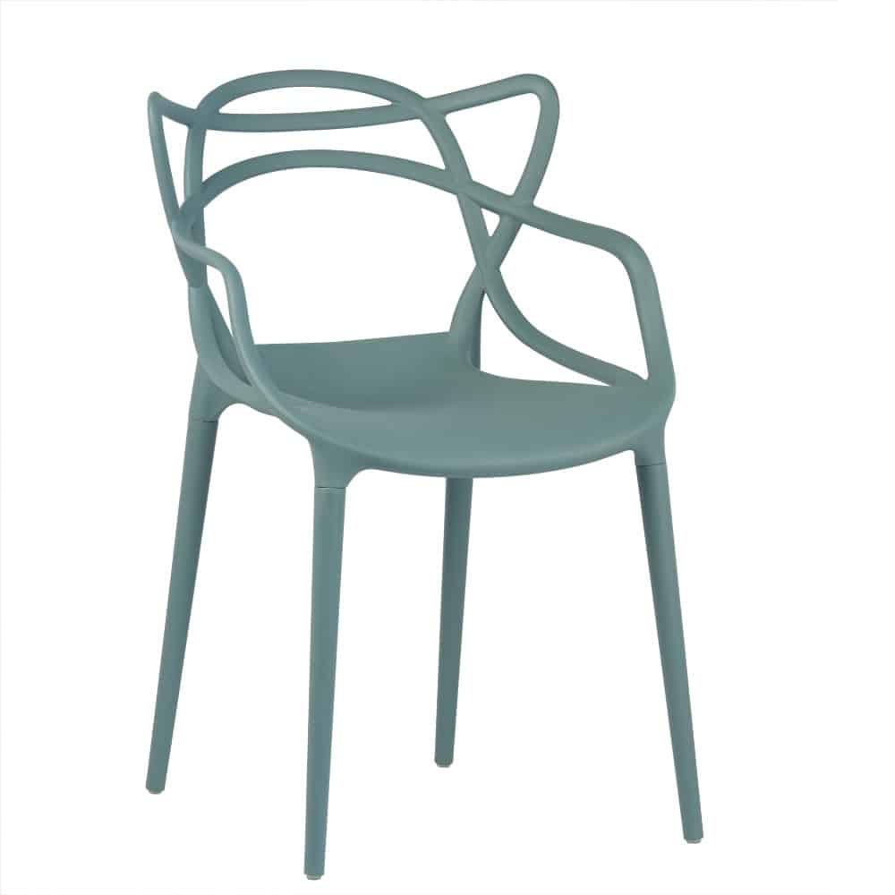 Krzesło nowoczesne skandynawskie ażurowe Split - szałwiowe