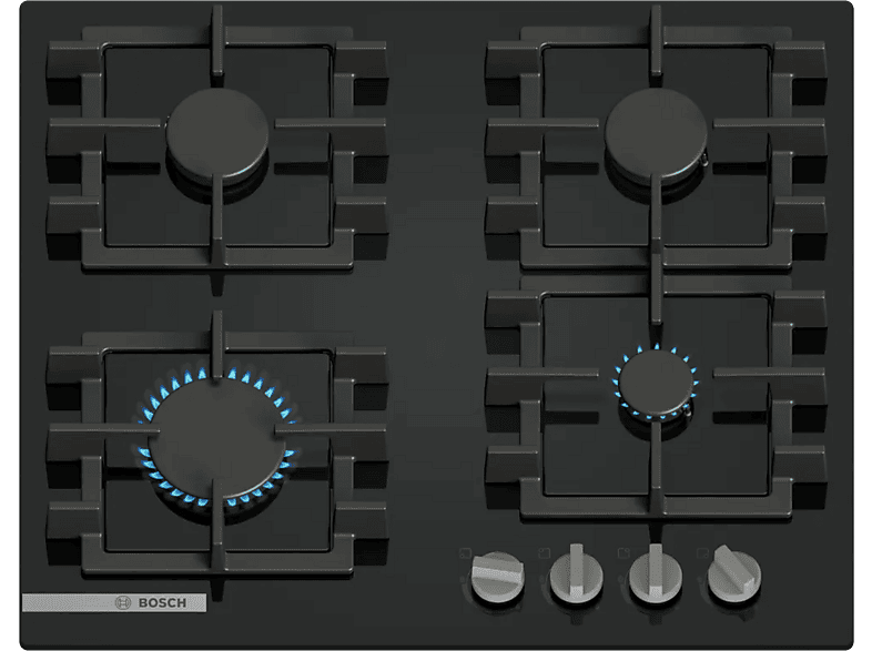 Płyta gazowa do zabudowy BOSCH PNN6B6K40 Czarne szkło hartowane