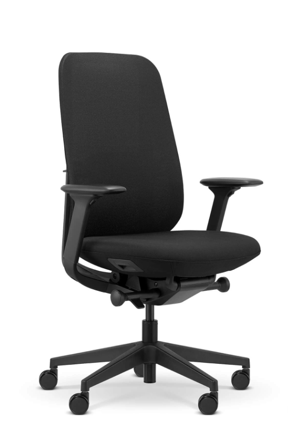 Fotel biurowy BILINE czarny, tkanina/membrana