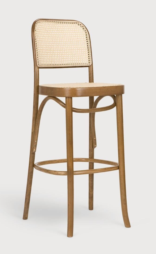 Krzesło drewniane CLASSIC hoker barowy bukowy oparcie i siedzisko mata Paged ( H-8137 )