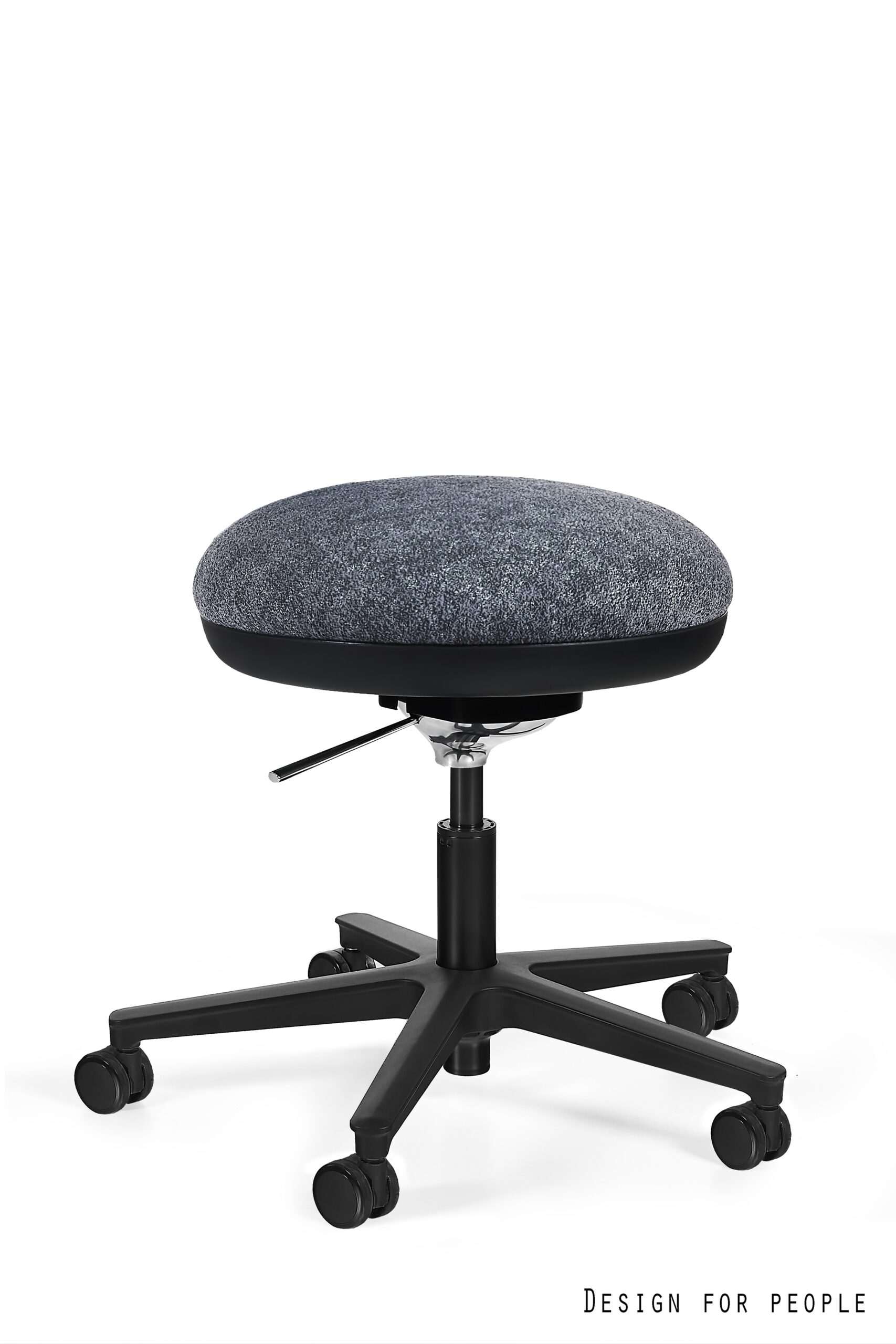 Fotel biurowy balansujący TURINI, bez oparcia, tkanina 5 kolorów