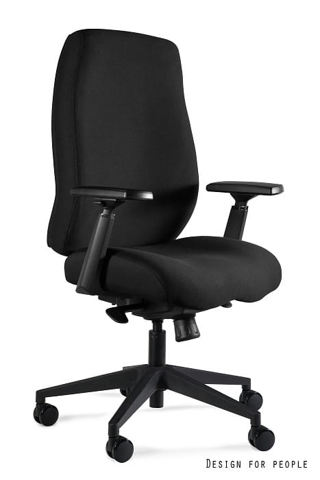 Fotel dyspozytorski ZOME 24/7 czarny, tkanina