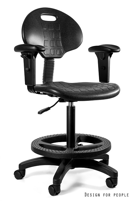 Fotel specjalistyczny HALCON czarny, poliuretan