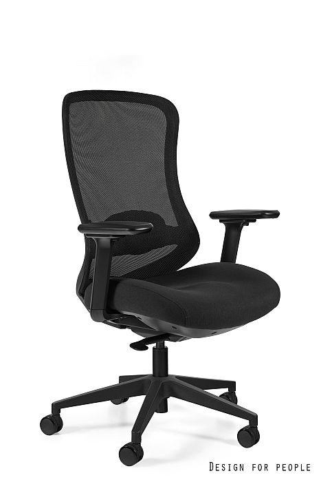 Fotel biurowy Adapta M, ergonomiczny, obrotowy, regulowane podłokietniki, siatka/tkanina, kolory