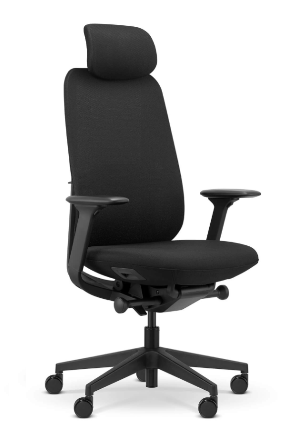 Fotel biurowy BILINE czarny, tkanina/membrana