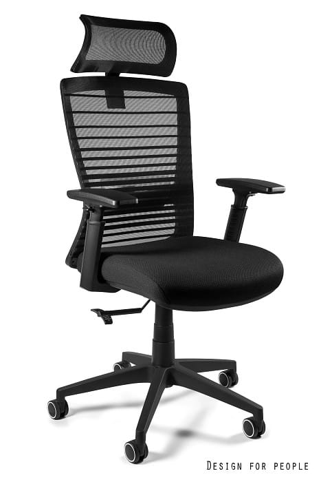 Fotel biurowy EXETER czarny siatka i tkanina