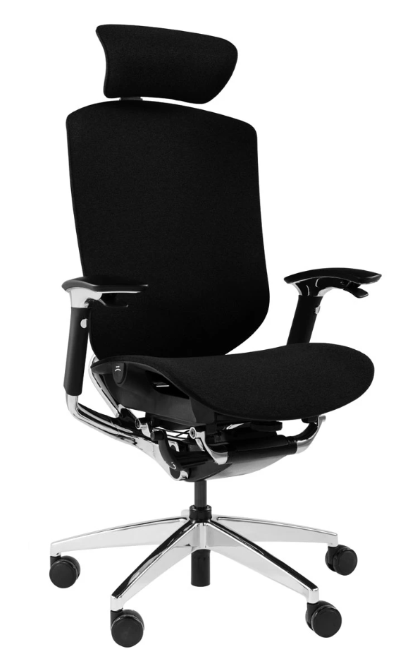 Fotel biurowy CHALLENGER czarny, membrana