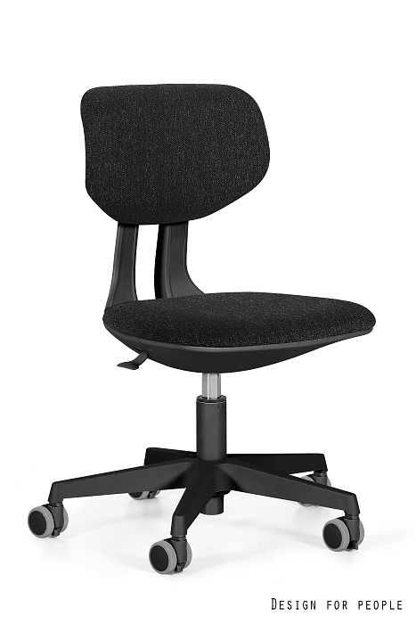 Fotel dziecięcy WING czarny stelaż, tkanina 6 kolorów