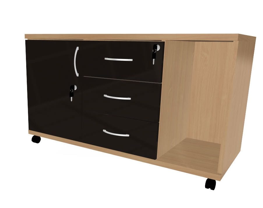 HEBE BP123 szafka dostawna do biurka na kółkach 110x45x63hh
