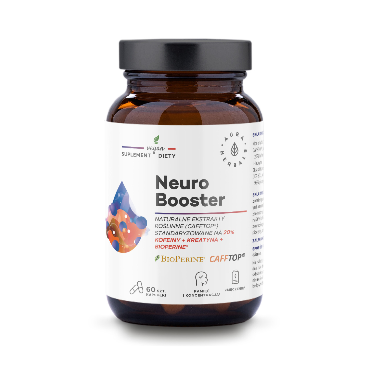 Aura herbals, neuro booster, 60 kapsułek (data ważności: 21.05.2026)