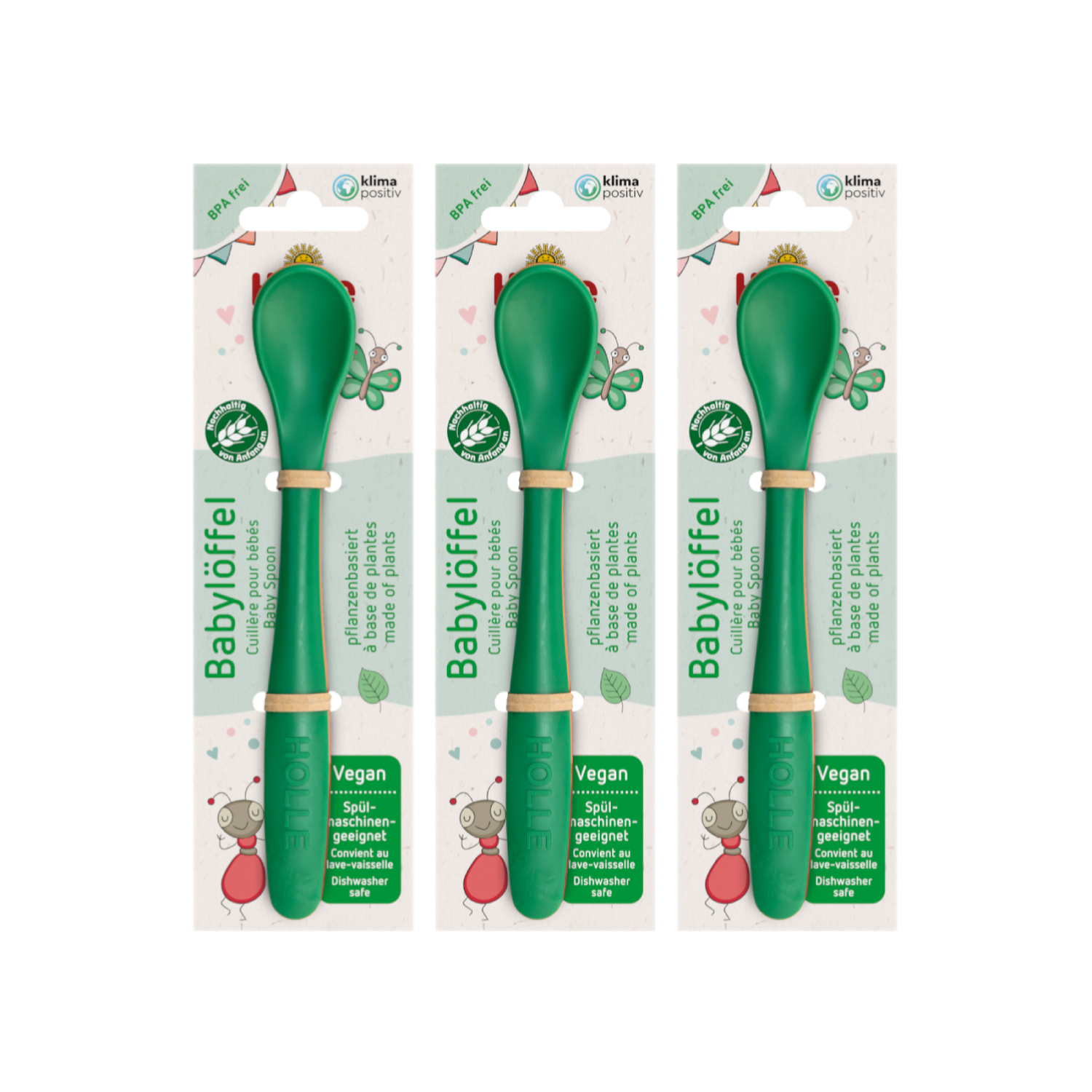 Holle - łyżeczki eco dla niemowląt, 3 sztuki