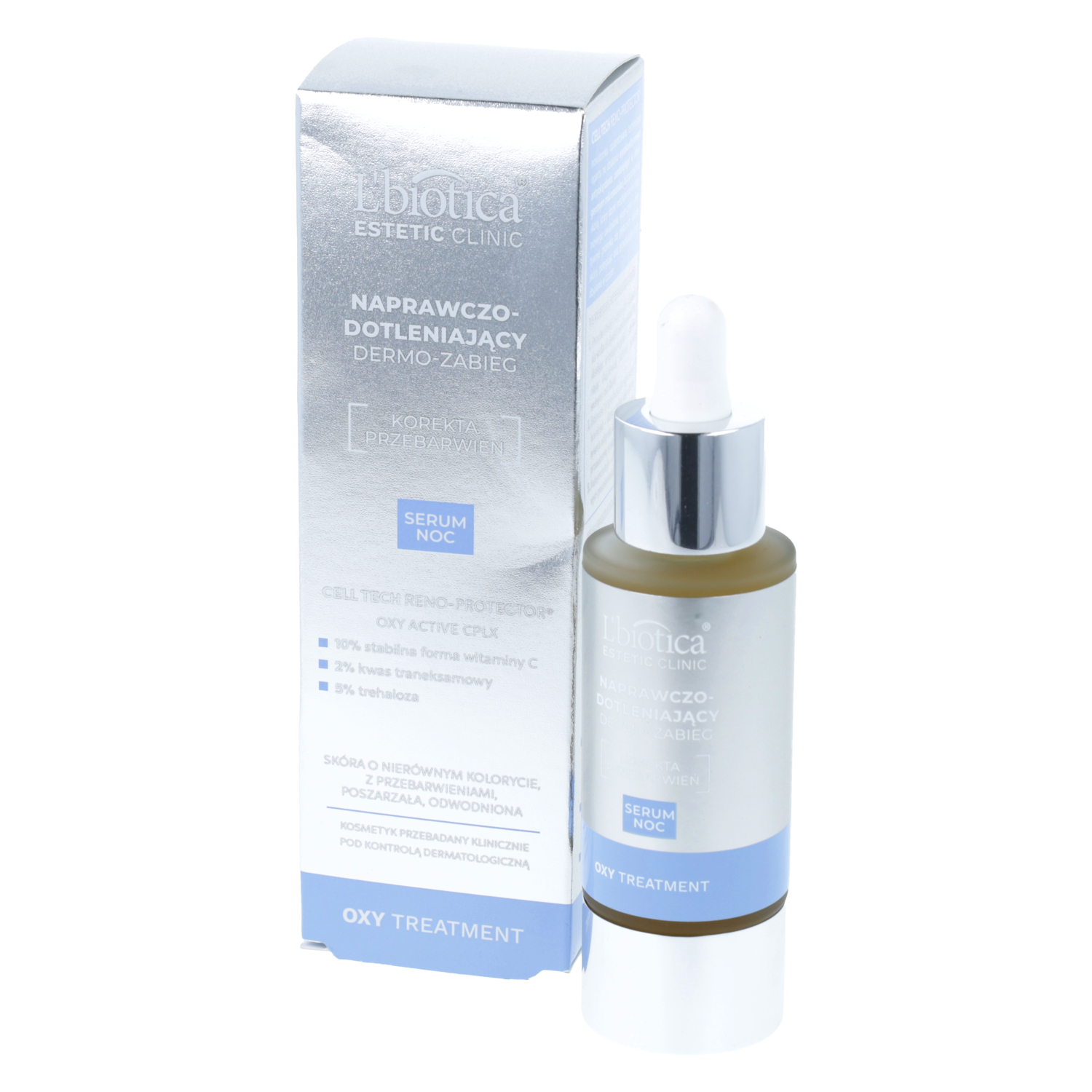 L'biotica estetic clinic oxy treatment - naprawczo-dotleniający dermo-zabieg, serum na noc, 30 ml (data ważności: 31.05.2026)