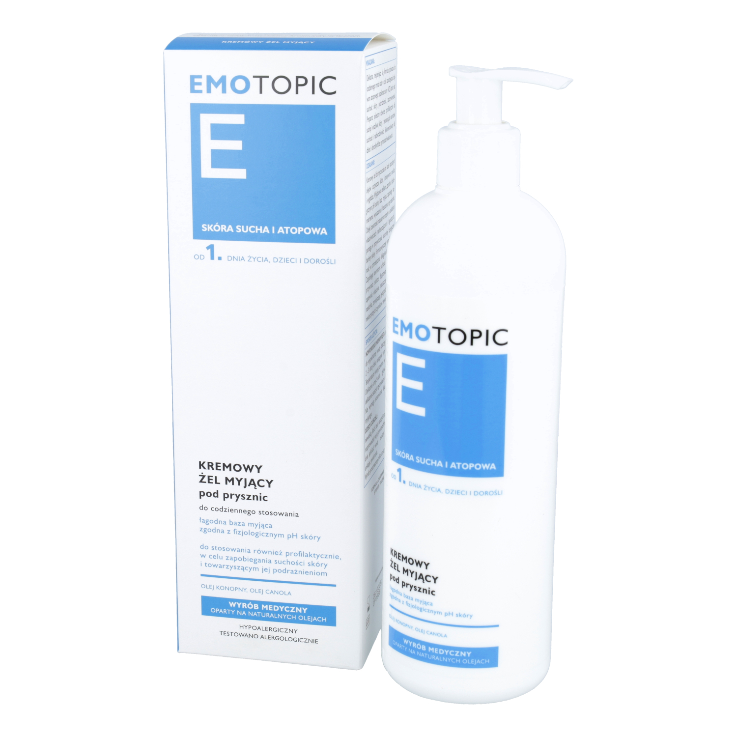 Emotopic - kremowy żel myjący pod prysznic do codziennego stosowania, 400 ml