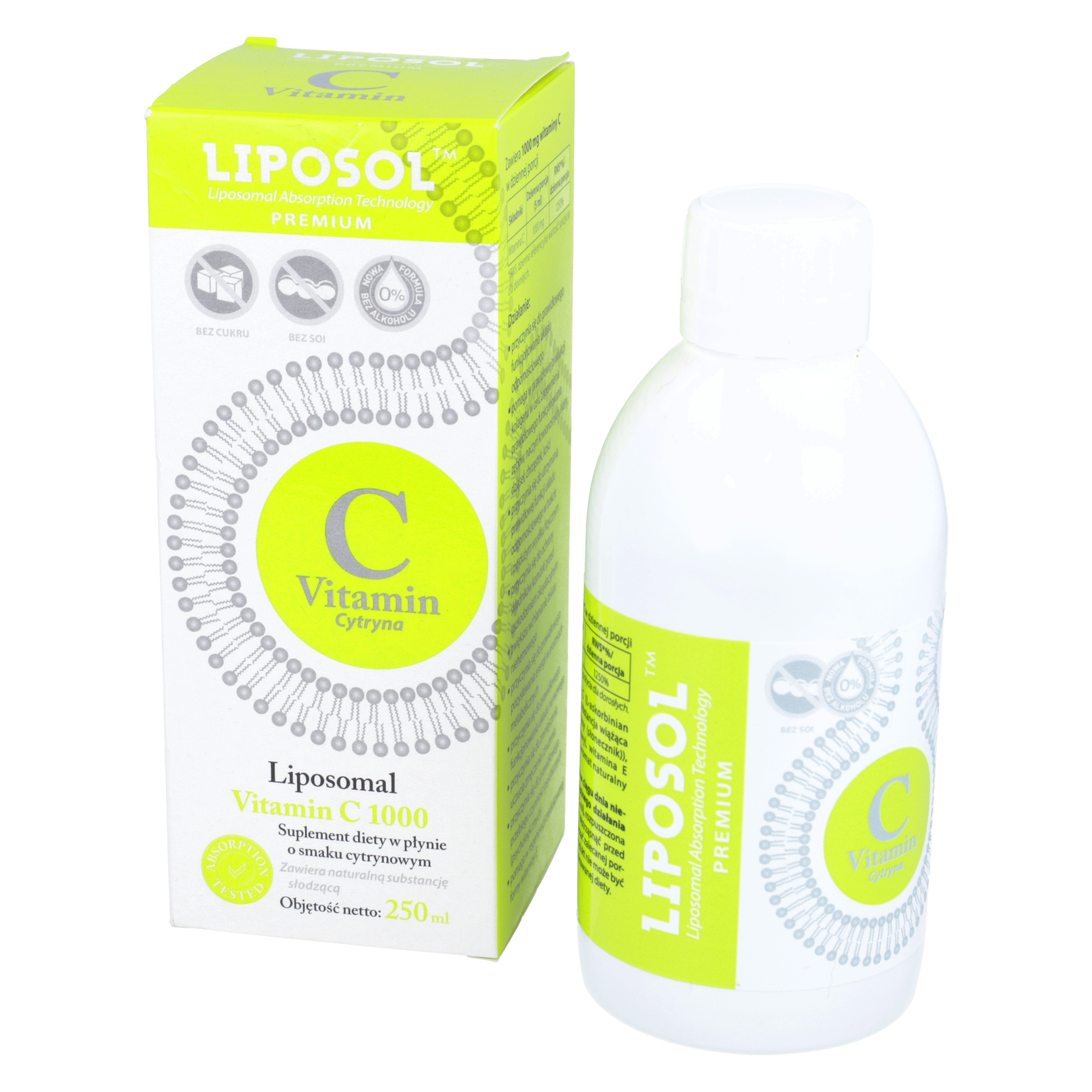 Aliness liposomal vitamin c, smak cytrynowy, 250 ml