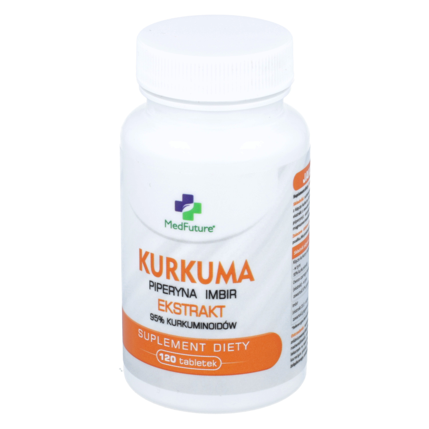 Medfuture kurkuma, piperyna i imbir, ekstrakt, 120 tabletek