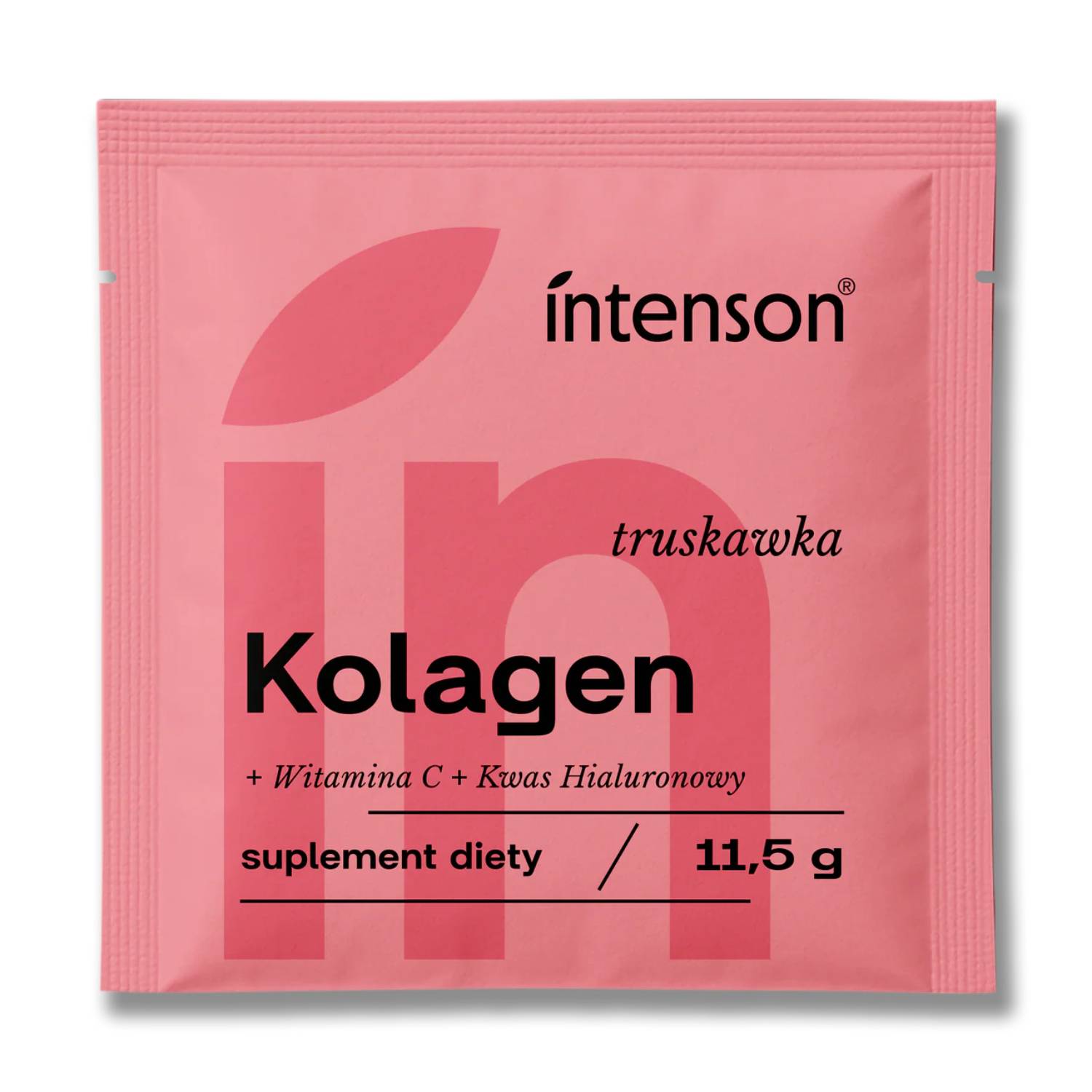 Intenson kolagen + witamina c + kwas hialuronowy, smak truskawkowy, 11,5 g