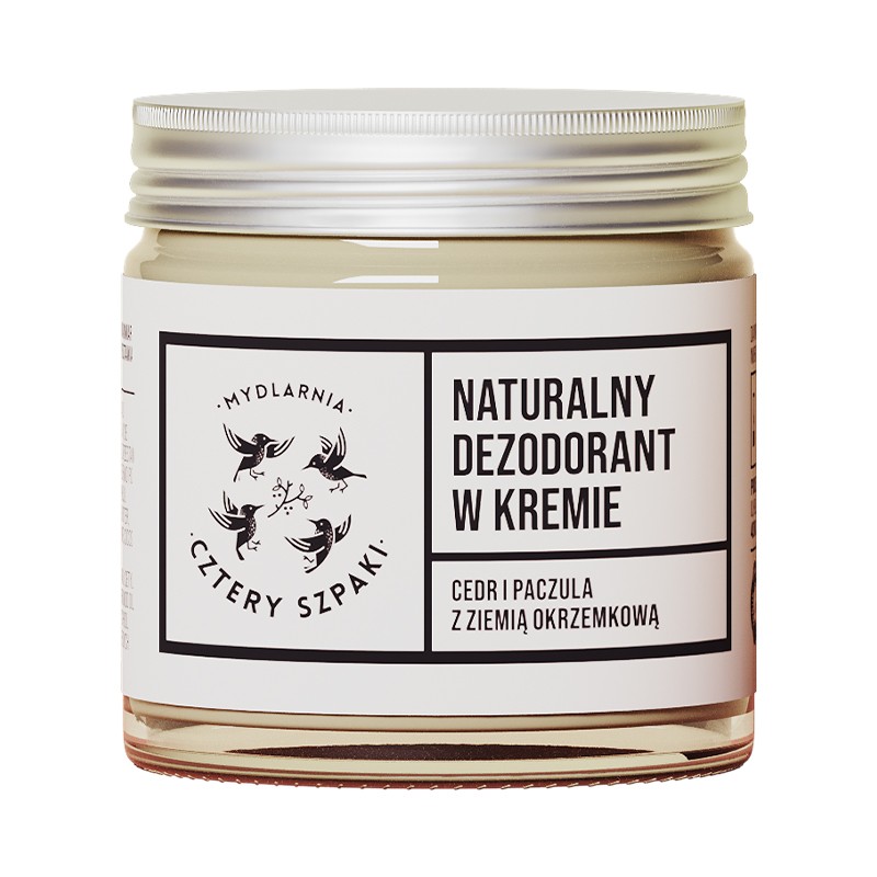 Cztery szpaki - naturalny dezodorant w kremie, cedr i paczula, 60 ml
