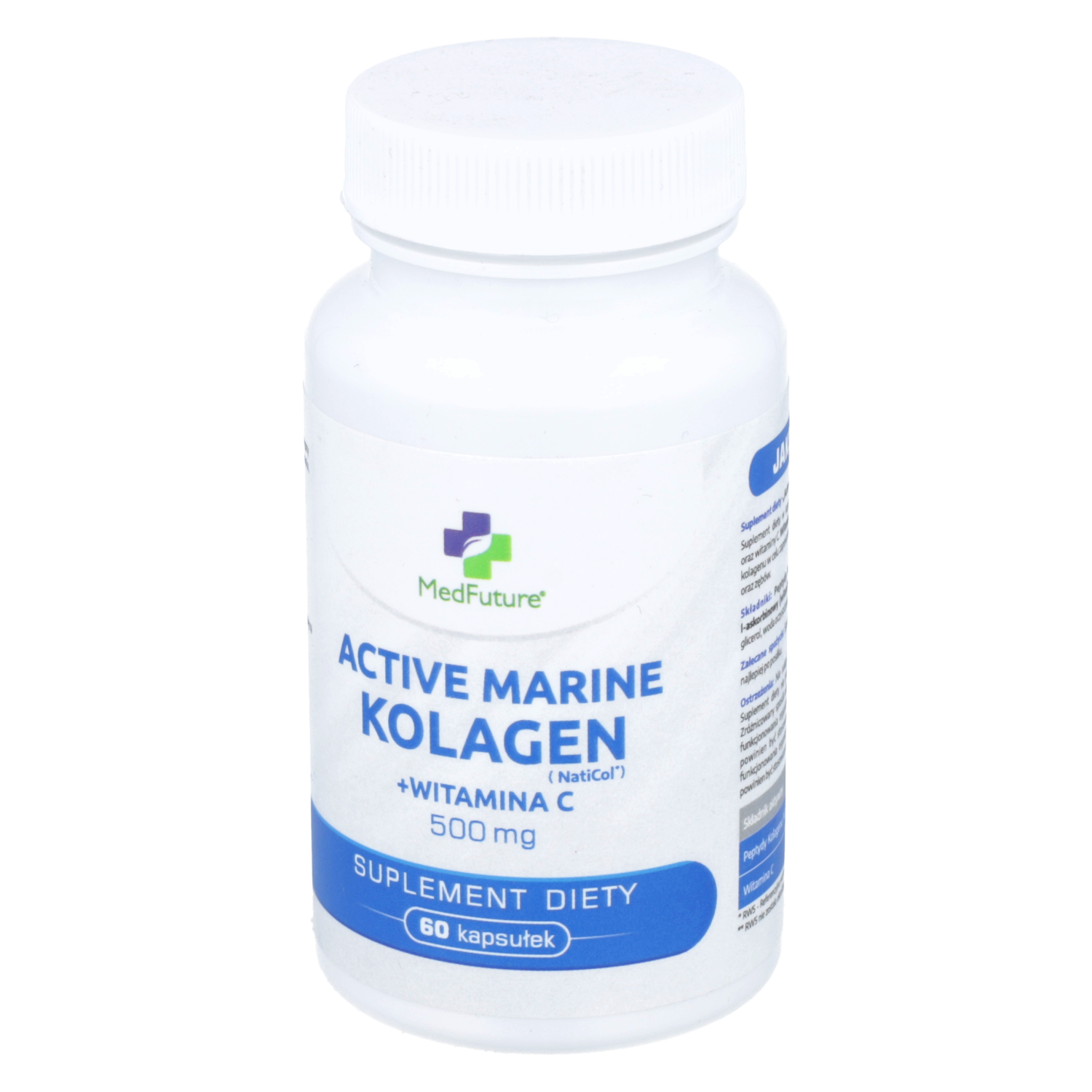 Medfuture active marine kolagen + witamina c, 60 kapsułek