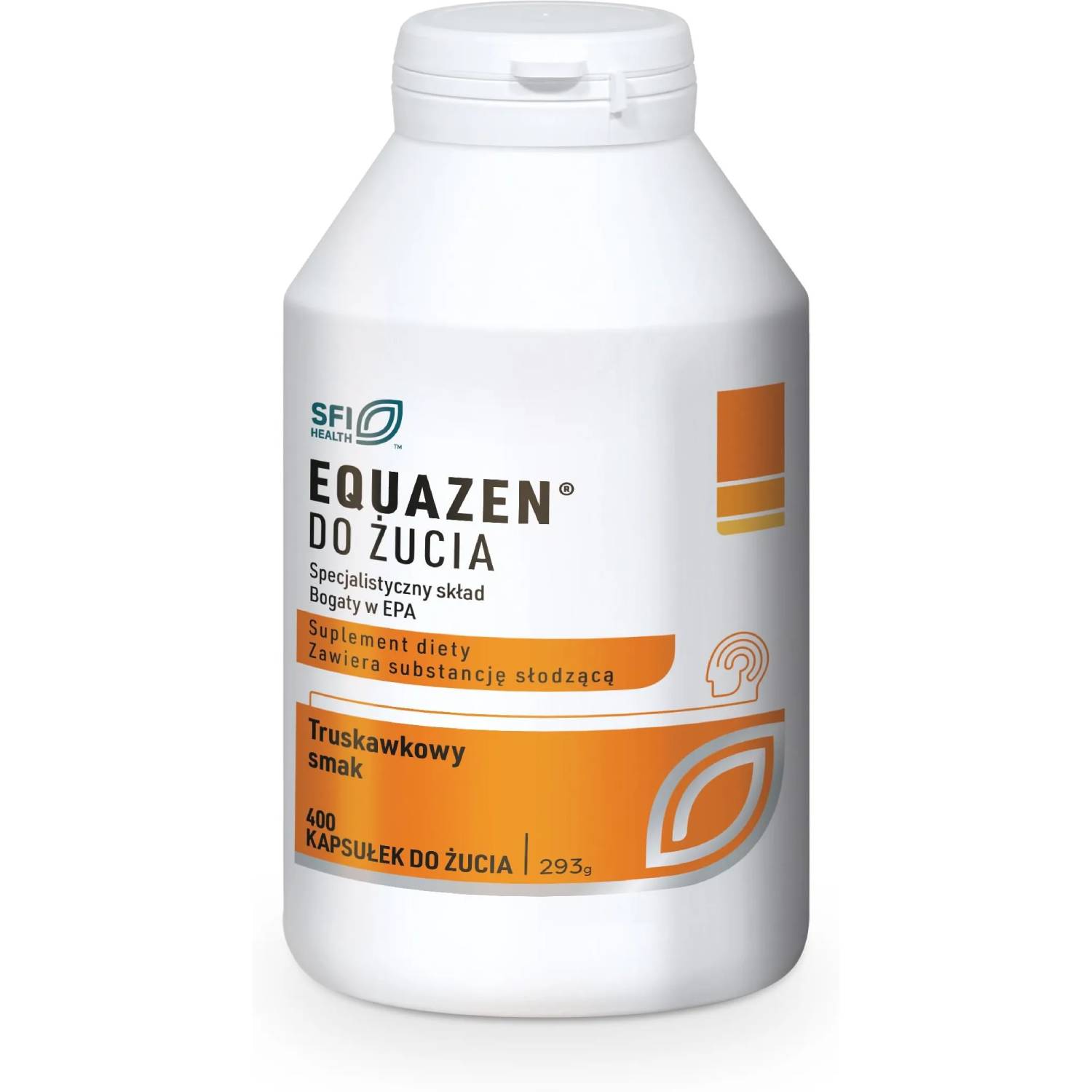 Equazen, smak truskawkowy, 400 kapsułek do żucia