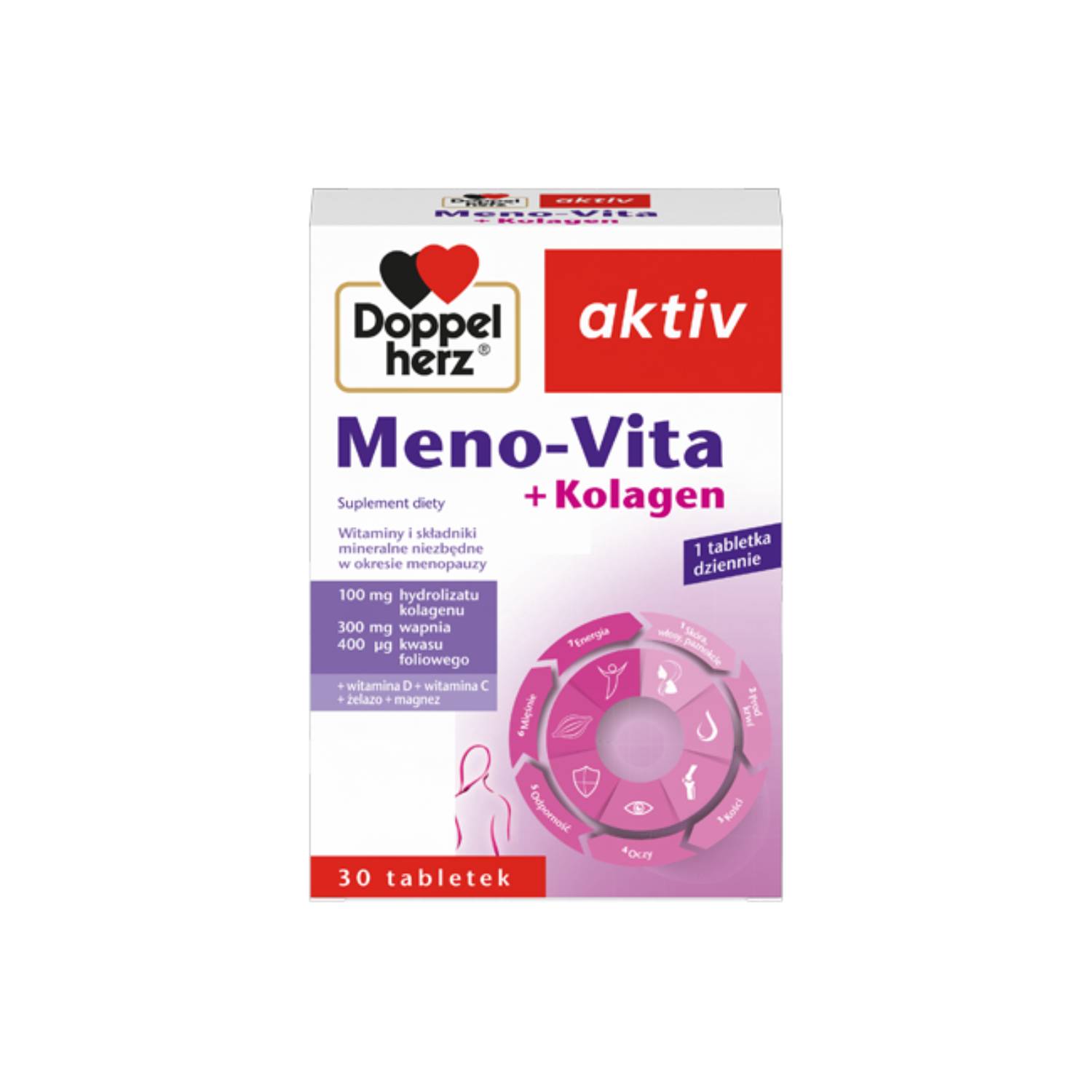 Doppelherz aktiv meno-vita + kolagen, 30 tabletek
