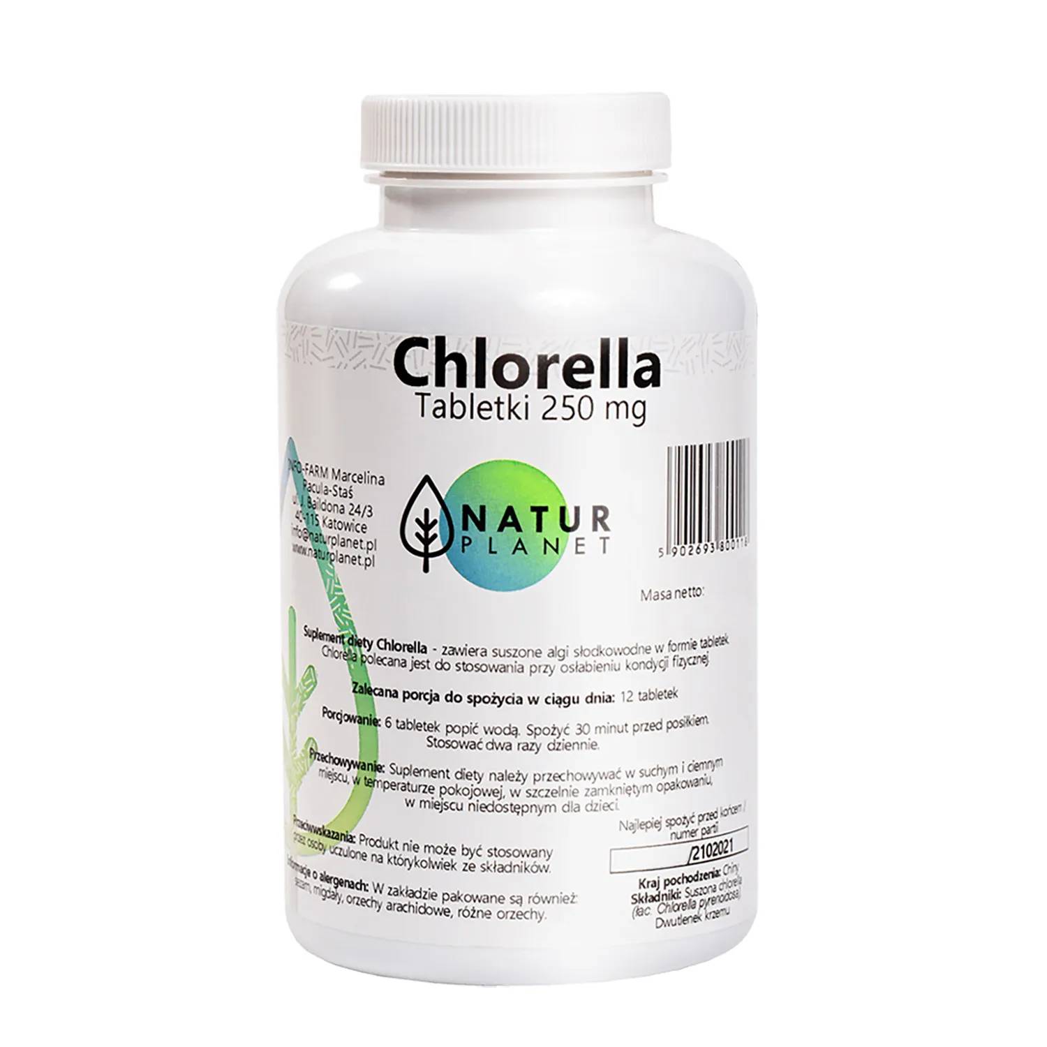Natur planet chlorella, 500 tabletek