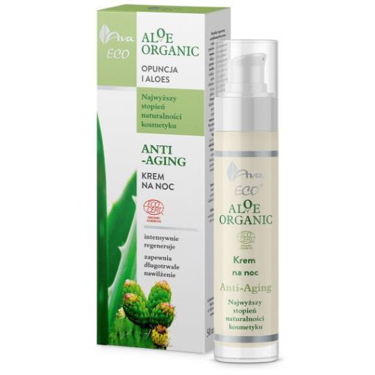 Ava eco aloe organic - krem z aloesem anti-aging na noc, 50 ml