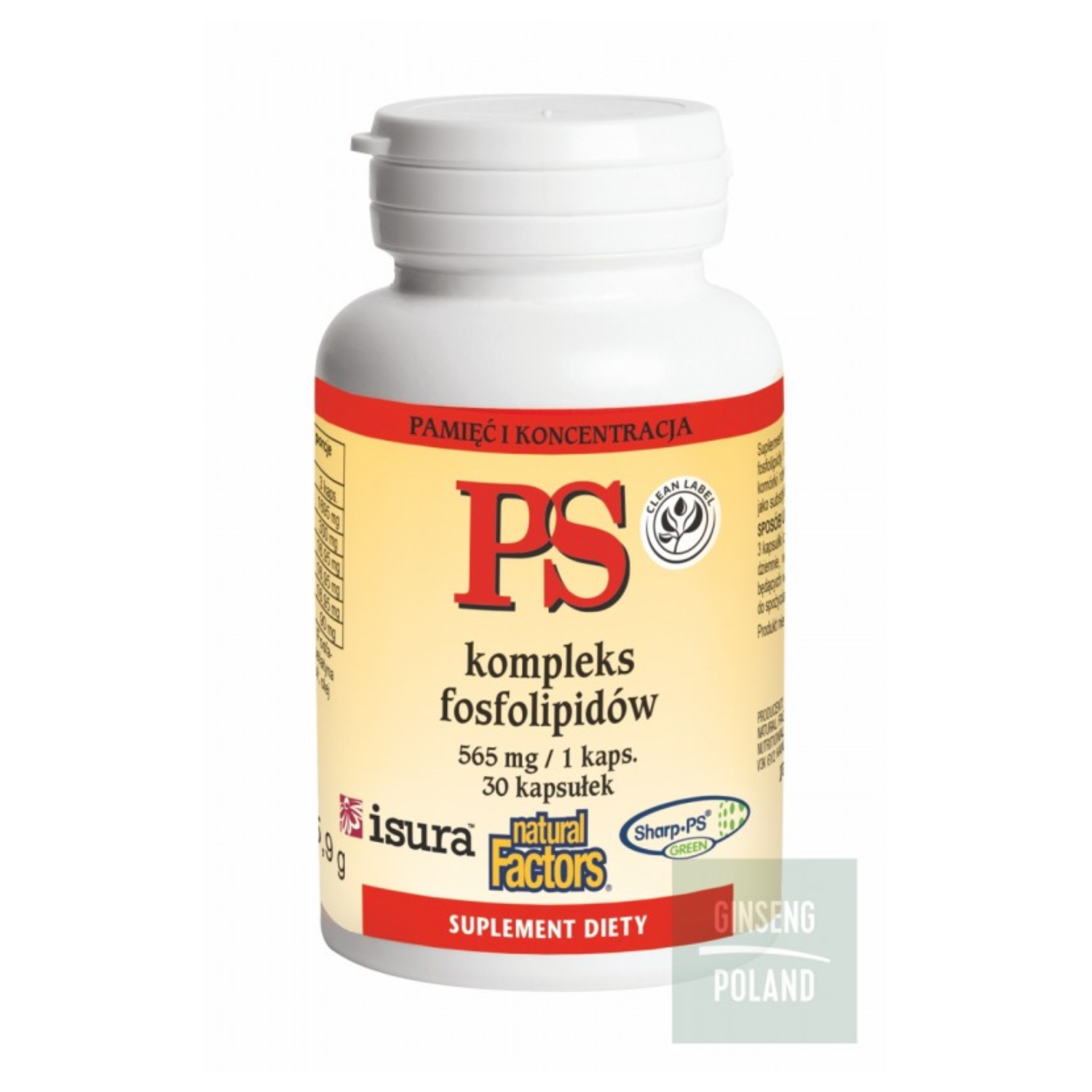 Ginseng - p.s. kompleks fosfolipidów, 30 kapsułek
