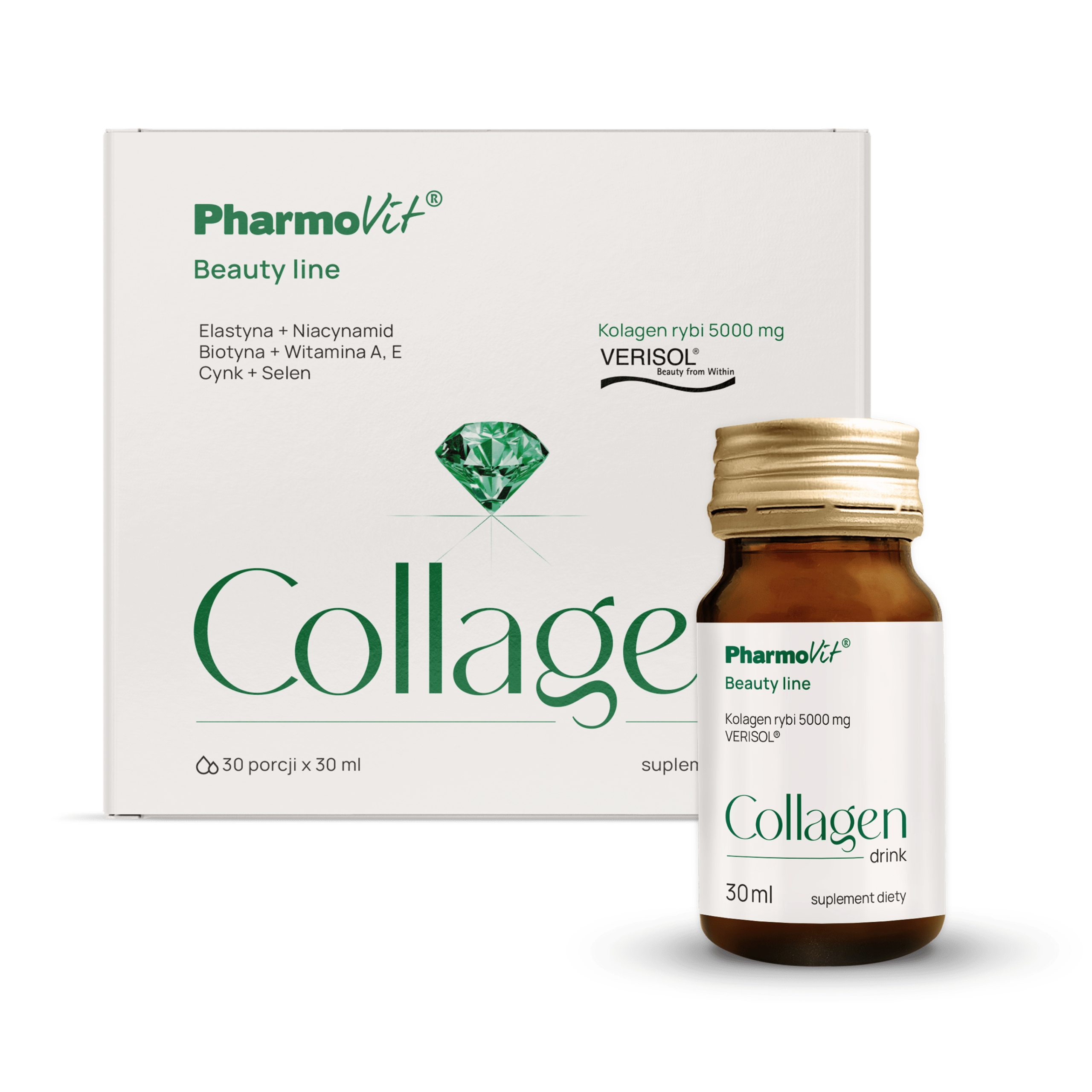 Pharmovit - collagen drink beauty line, 30 sztuk x 30 ml