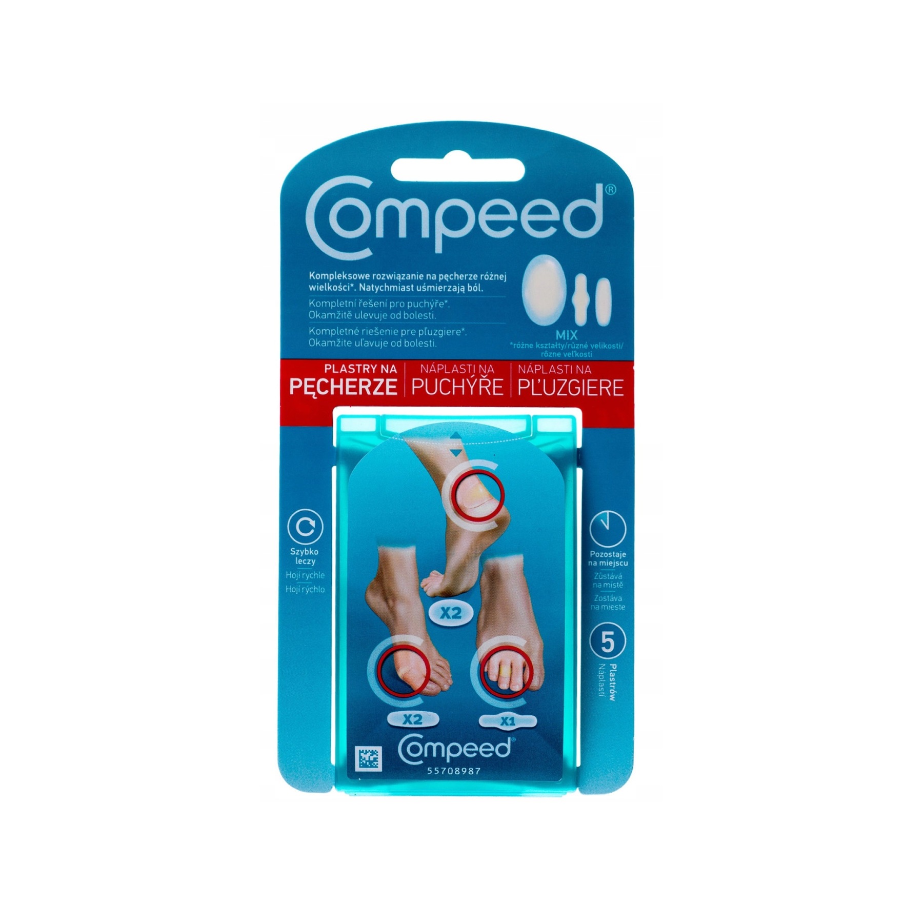 Compeed - plastry na pęcherze mix, 5 sztuk