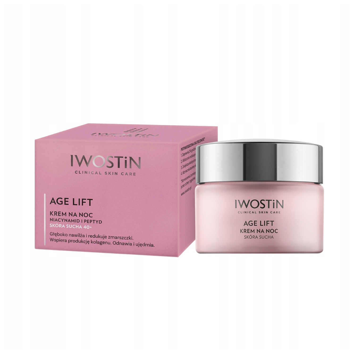 Iwostin age lift - przeciwzmarszczkowy krem na noc do skóry suchej 40+, 50 ml