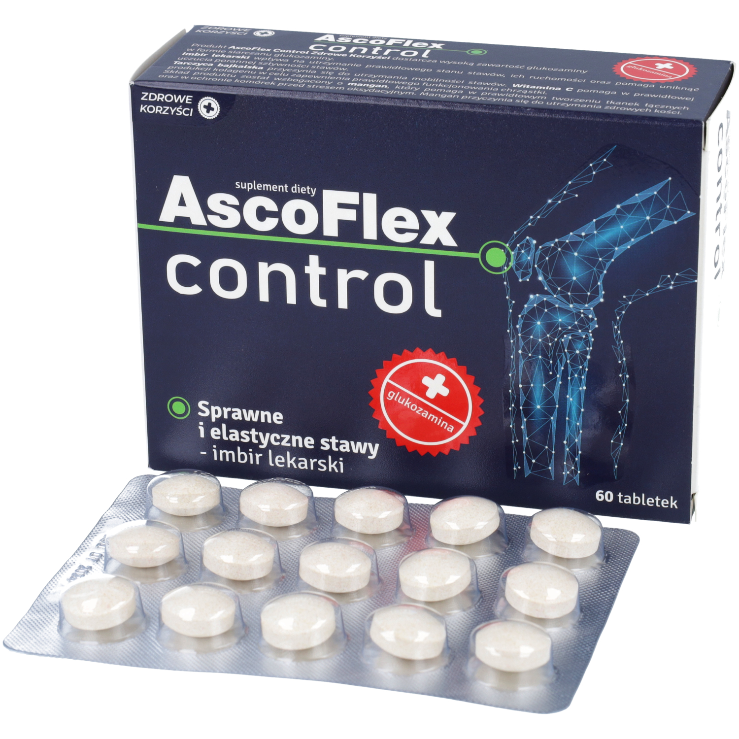 Zdrowe korzyści ascoflex control, 60 tabletek